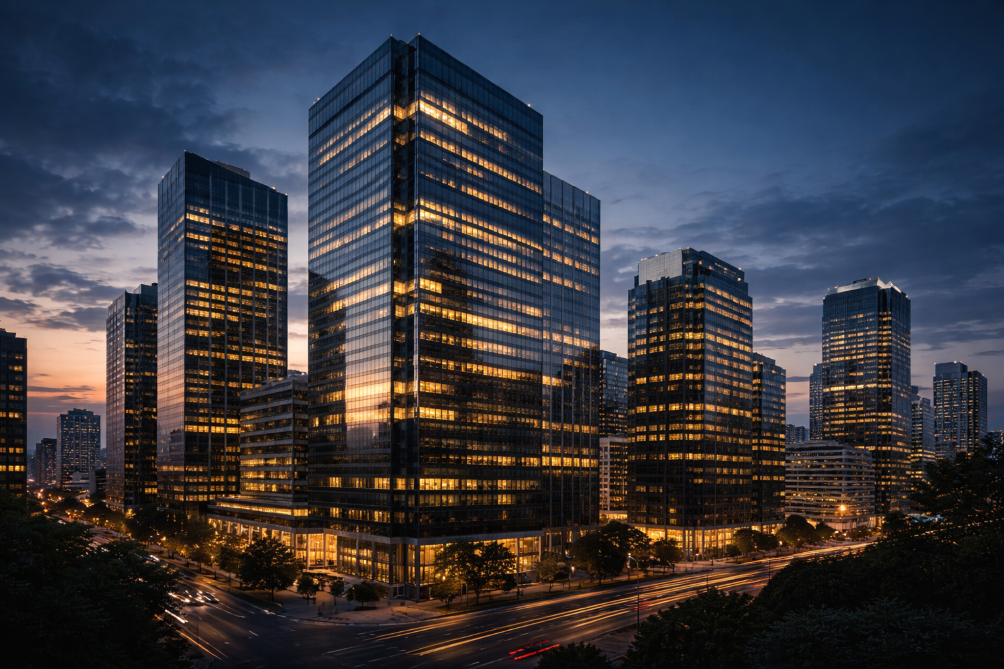 Modern corporate buildings representing Mastal Holdings business presence