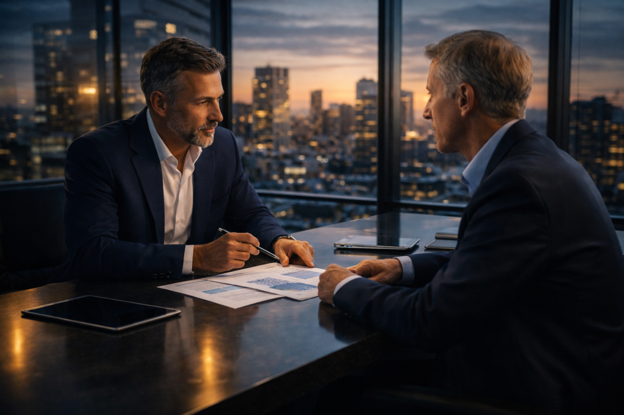 Trusted executive discussion and partnership meeting at Mastal Holdings